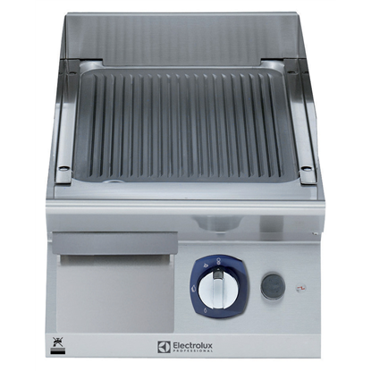 Modular Cooking Range Line700XP 400mm Gas Fry Top, Ribbed Brushed Chrome Plate