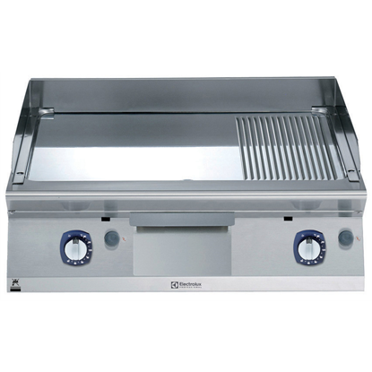 Modular Cooking Range Line700XP 800mm Gas Fry Top, Smooth and Ribbed Polished Chrome Plate