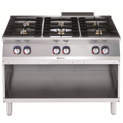 Modular Cooking Range Line700XP 6-Burner Gas Boiling Top on Open Base 1200mm