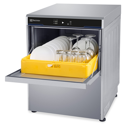 WarewashingUndercounter, double skin, pressure boiler, drain pump, rinse aid & detergent dispenser-60Hz