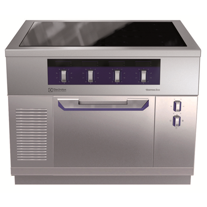 Modular Cooking Range Linethermaline 80 - 4 Zone Induction Top on Oven, 1 Side with Backsplash H=700