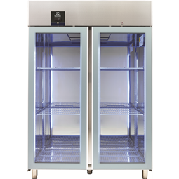 ecostore2 Glass Door Digital Stainless Steel Refrigerator, 1430lt (+2/+10), AISI 304 Remote