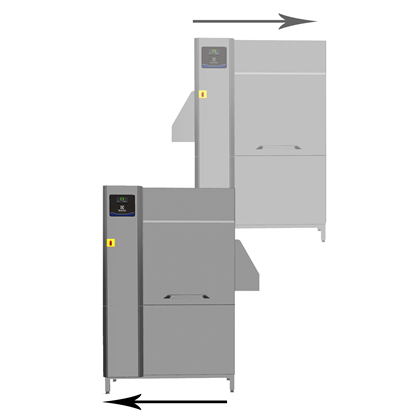 WarewashingSingle rinse Rack Type dishwasher, 100 racks/hour, electric